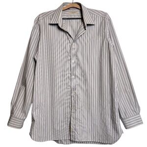 Vintage Men’s Burberry Cotton Stripe Dress Shirt 17/43